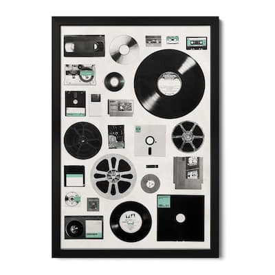 Data Premium Framed Poster by Florent Bodart