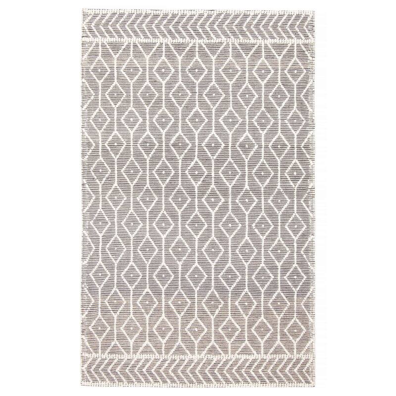 ECARPETGALLERY Braid weave Sienna Grey Wool Rug - 5'0 x 8'1 - Dark Grey - 5'0 x 8'1