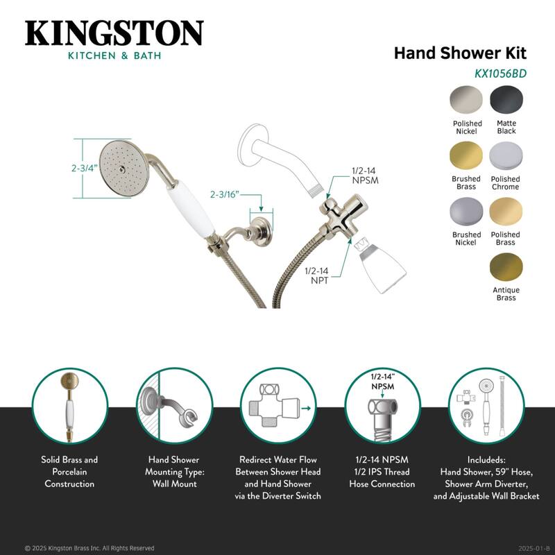 Kingston Brass Victorian Hand Shower Kit