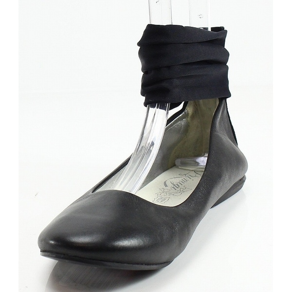 ballet flats with ankle ribbon