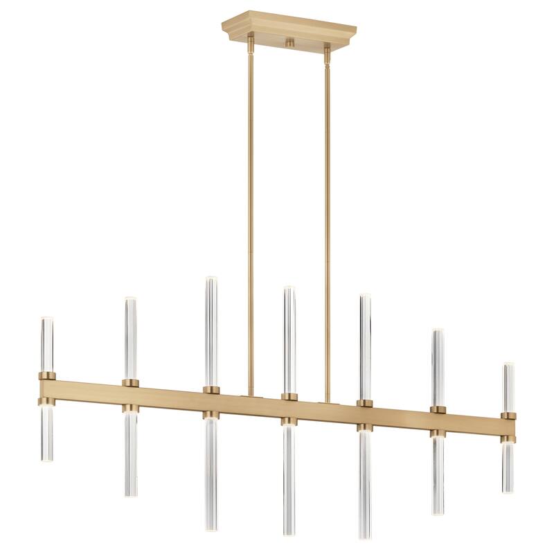 Kichler Lighting Sycara 48.25 in. 14-Light Integrated LED Linear Chandelier - Champagne Bronze - 48.25 in