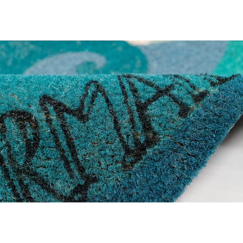 Liora Manne Natura Mermaids Welcome Outdoor Mat Ocean 24"x36"