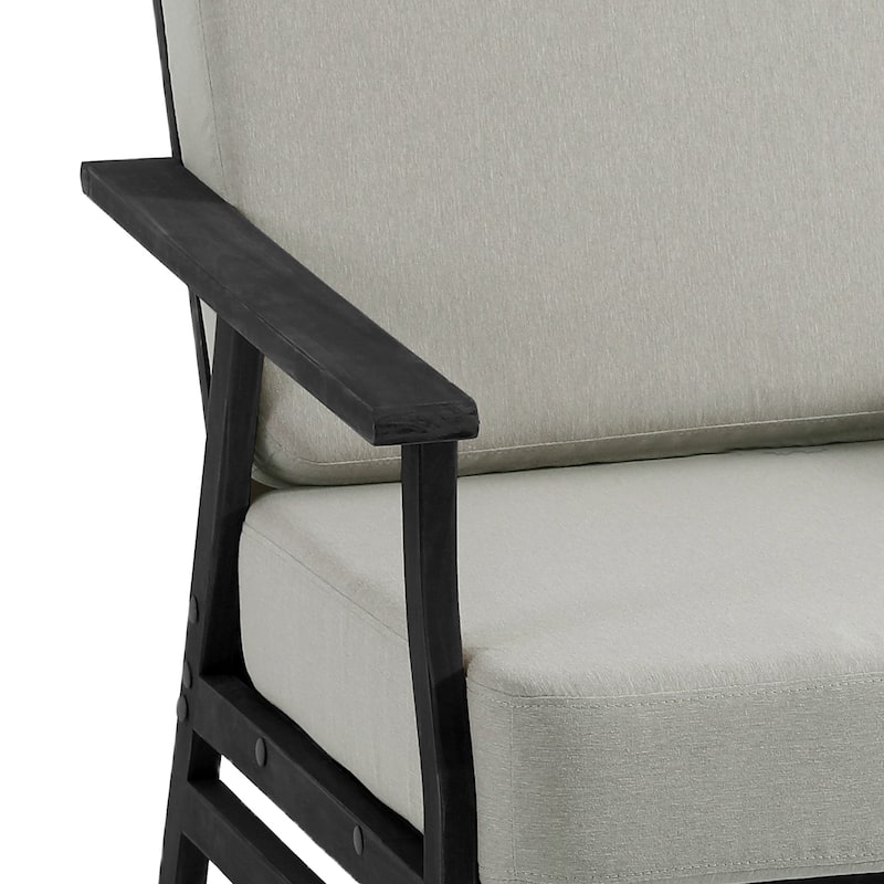 Outdoor 2 Set Teak Wood Club Chairs Set with Cushion