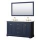 Option Dark Blue, Gold Trim, White Quartz Top
