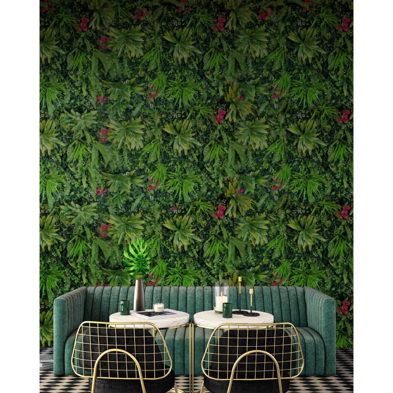 Artificial Green Foliage UV-protected for Outdoor Decor (Set of 4)