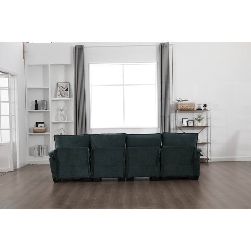 GDFStudio - U Shaped 110" Chenille Modular Cloud Sectional Couches