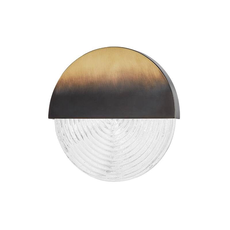 Hudson Valley Walden 11-inch LED Wall Sconce with Clear Glass Shade - Gradient Brass