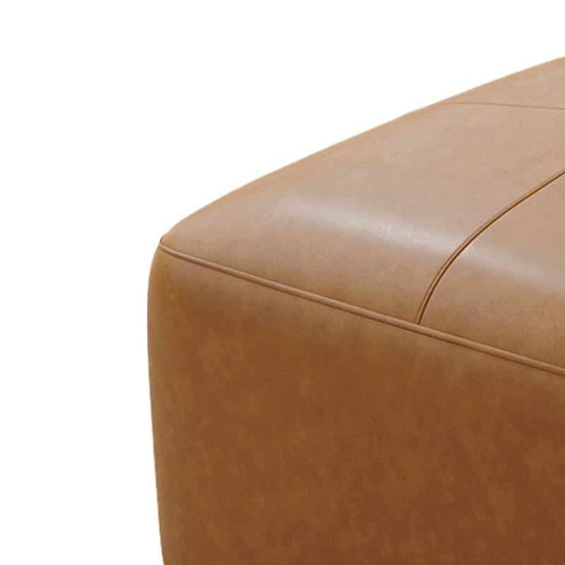 Elliot 22"/ 35"/ 43" W Modern Rectangular Genuine Leather Ottoman