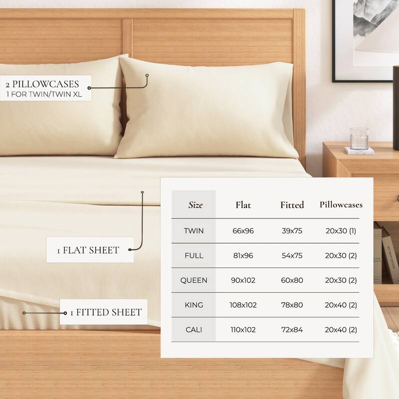 Linery & Co. Turkish Cotton Double-Brushed Solid Color Flannel Bed Sheet Set