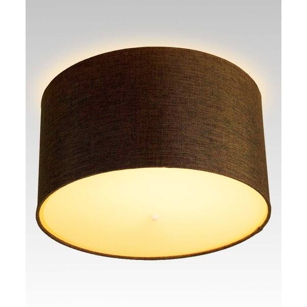 16 Moderne Flush Mount Converter Kit Chocolate Burlap Hardback Drum