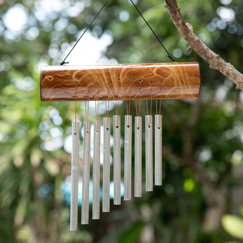 Novica Handmade Early Morning Song Bamboo Wind Chime