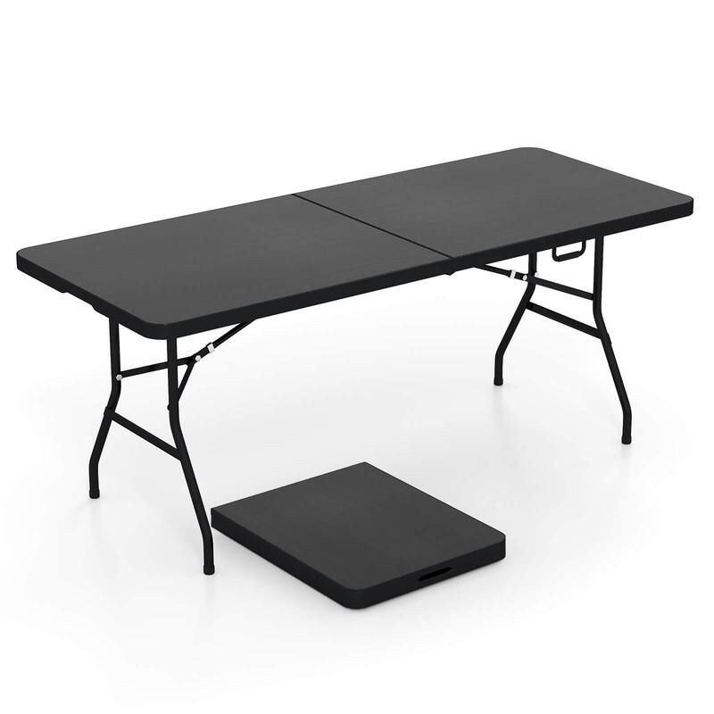 Costway 6' Folding Table Portable Plastic Indoor Outdoor Picnic Party