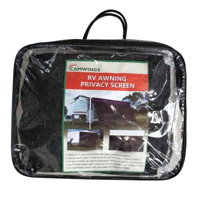Origin RV Awning Privacy Side Sunblock Shade Drop , Black