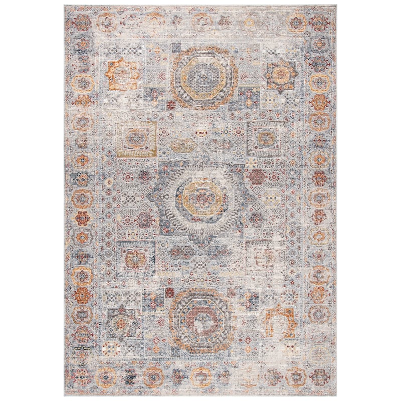 SAFAVIEH History Debbi Vintage Rug - 5'1" x 7'6" - Light Grey/Gold
