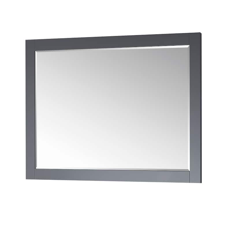 Altair Ivy Rectangular Bathroom Wood Framed Wall Mirror