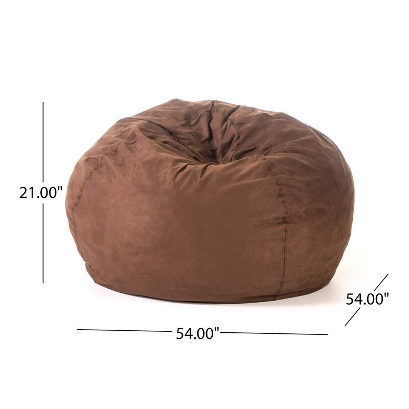 Madison Faux Suede 5-foot Beanbag Chair by Christopher Knight Home