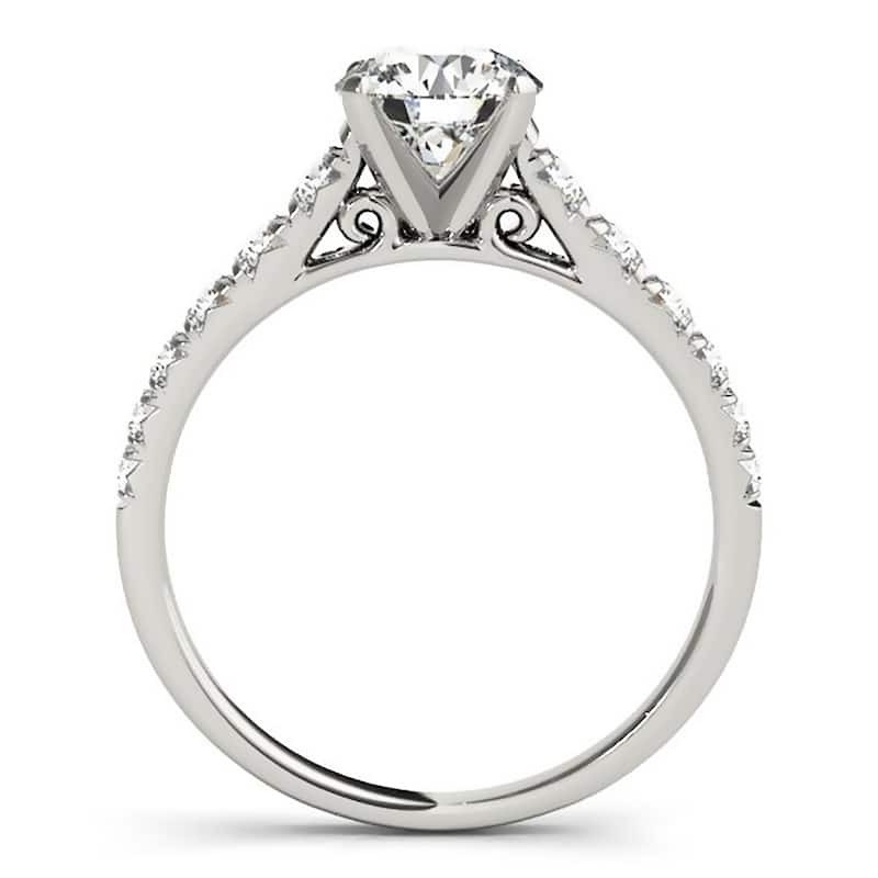 Auriya 14k Gold 1 4/5ctw Classic Moissanite Engagement Ring