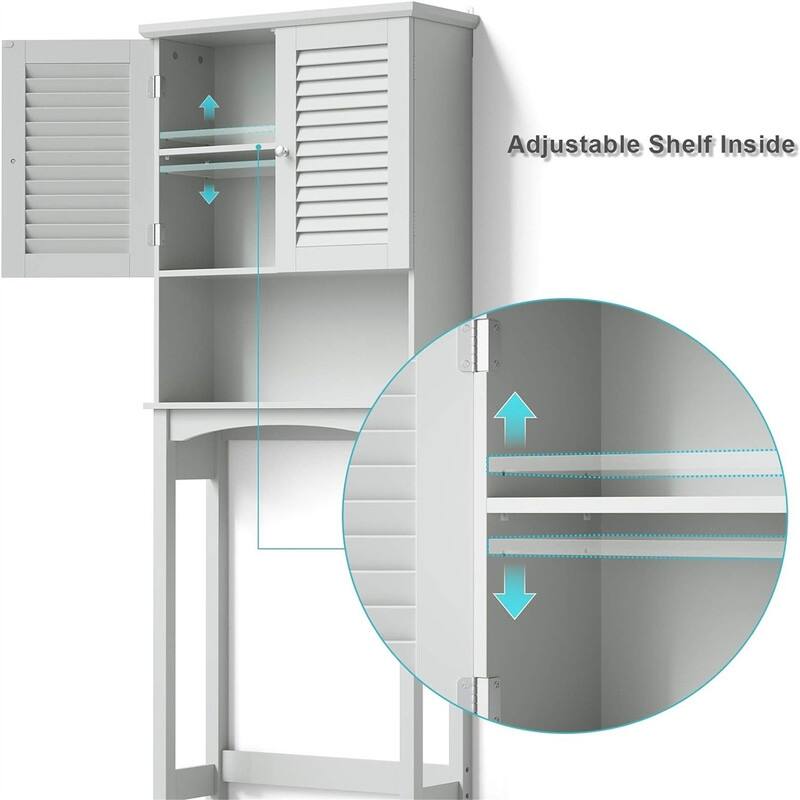Over The Toilet Storage - 8.86"D x 23.62"W x 62.2"H