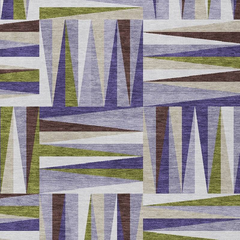 HomeRoots Geometric Transitional Rectangle Outdoor Rug