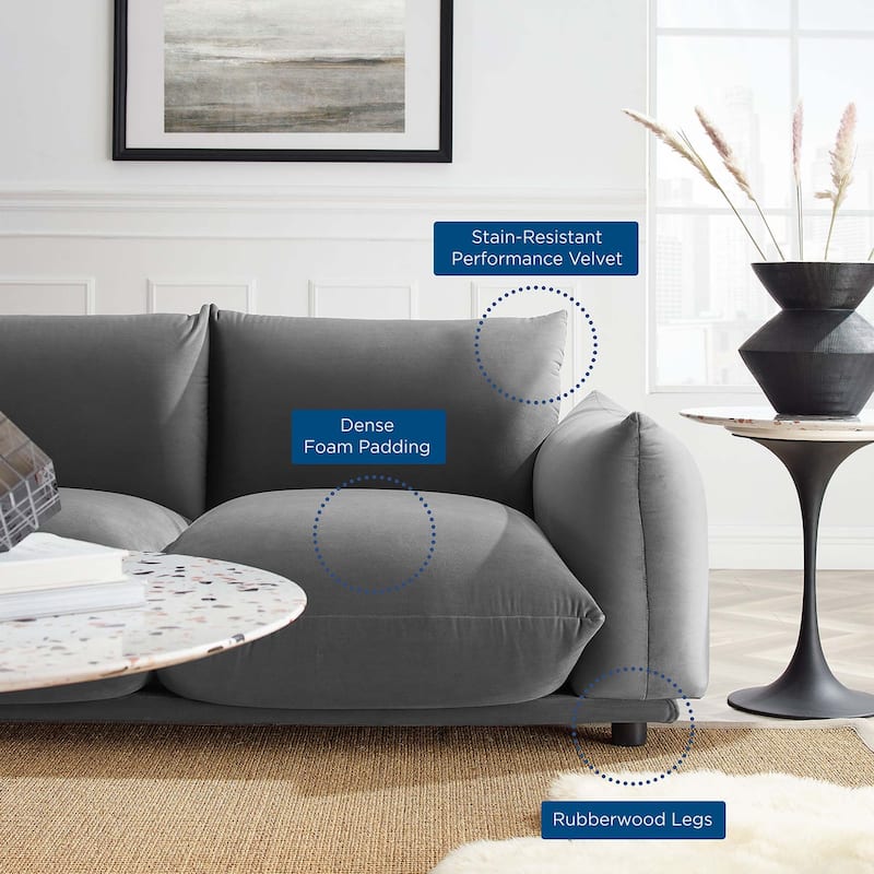 Copious Performance Velvet Sofa