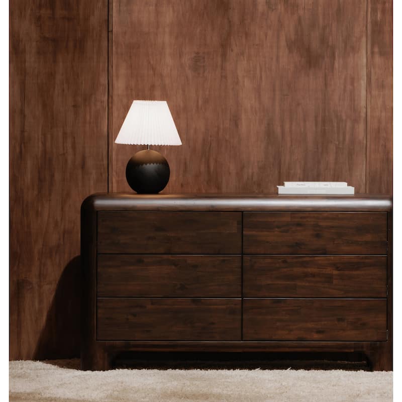 Aurelle Home Modern Wooden Sphere Table Lamp