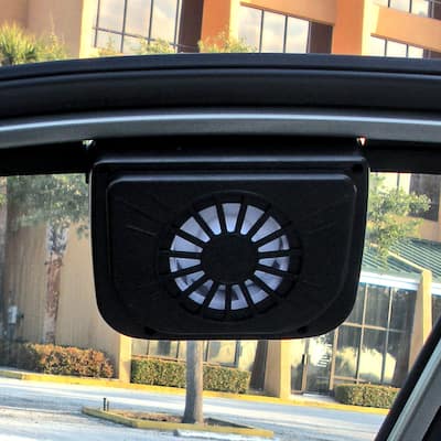 Koolatron Solar Fan Car Window Ventilation System, Automotive Hot Air Extractor for Parked Vehicles