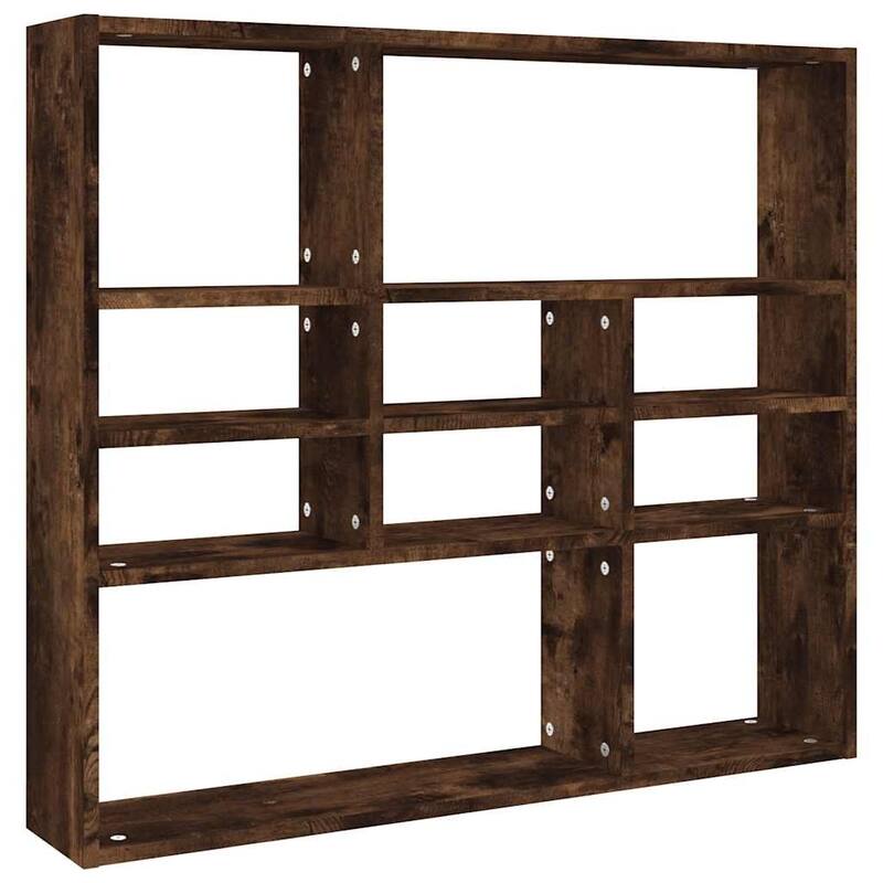 vidaXL Wall Shelf Hanging Wall Mounted Storage Display Rack Engineered Wood - 6.3 x 35.4 x 30.7 in