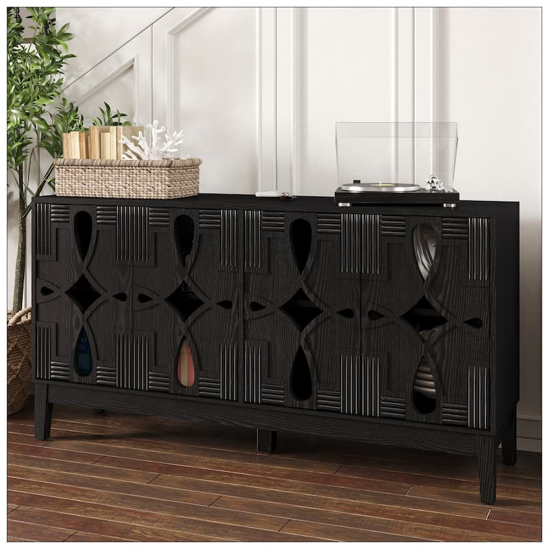 60.5" Mid Century Modern Sideboard Buffet Cabinet with Storage