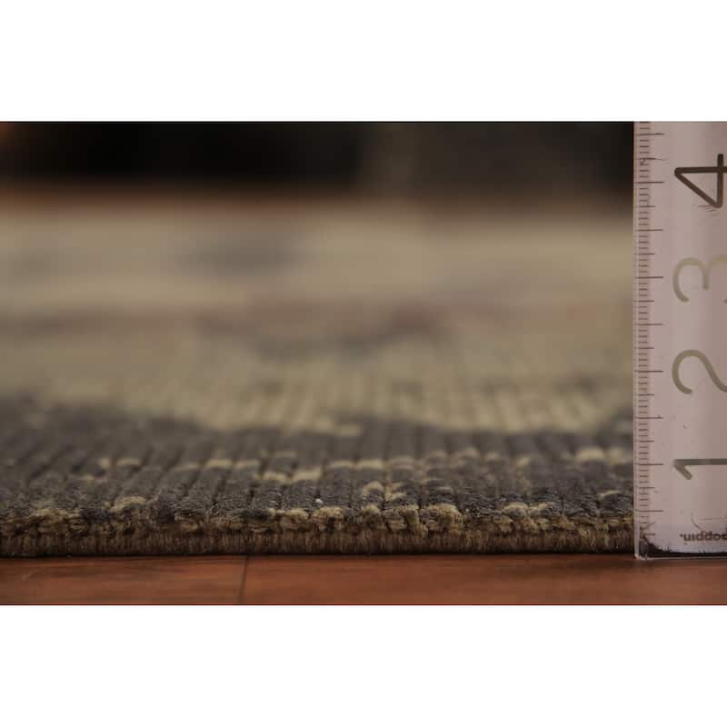 Handmande Abstract Indian Area Rug Handmade Wool Carpet - 7'10"x 9'10"