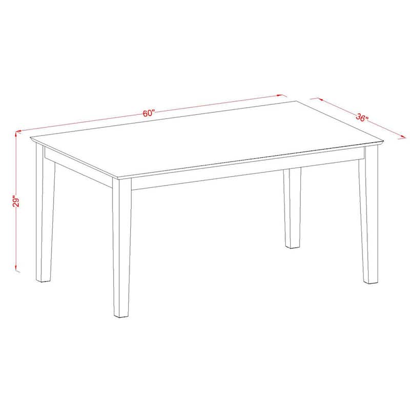 HomeStock 5-Piece Linen White Finish Solid Wood Top Dining Table with 4 Chairs