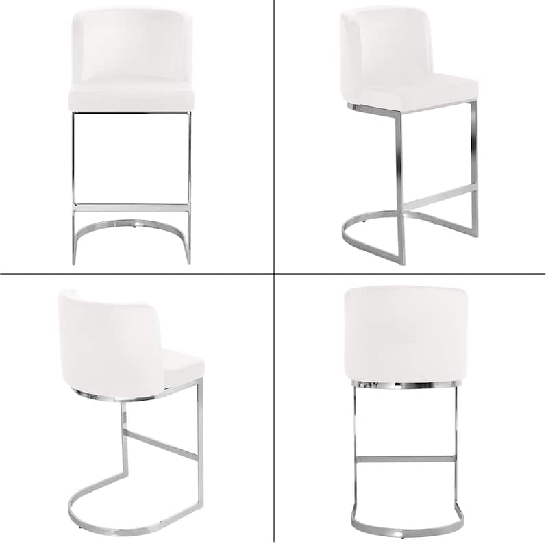 26" Upholstered Bar Stools, Counter Height Stools - 18.11"W x 19.69"D x 37.4"H