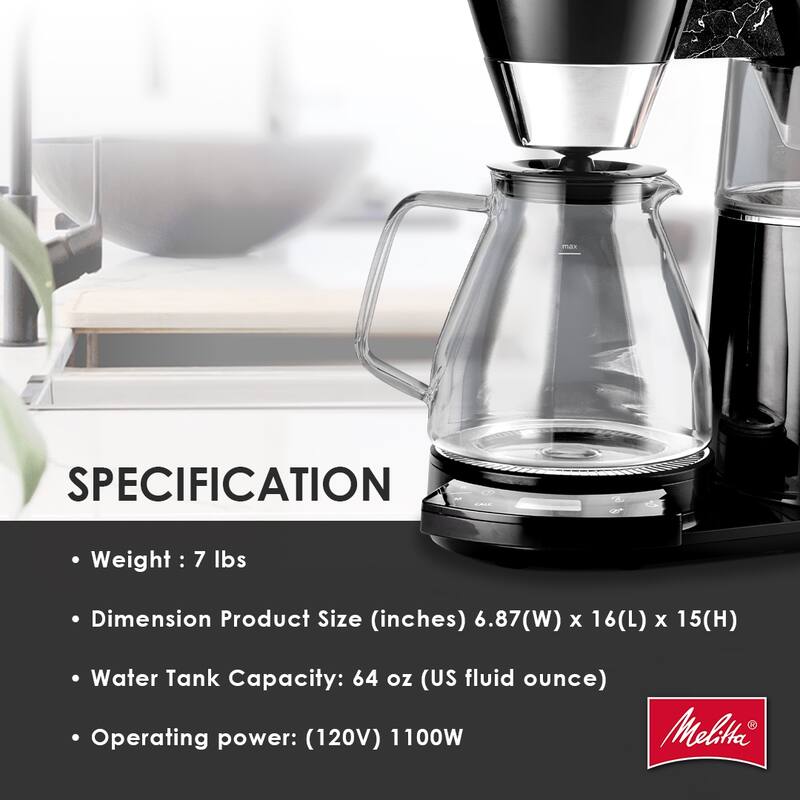 Vision 12-Cup Luxe Drip Coffee Maker with Revolving Dashboard