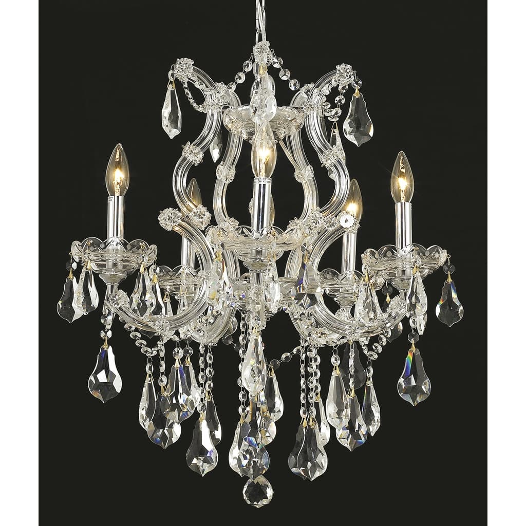 Fleur Illumination 6 light Chrome Chandelier