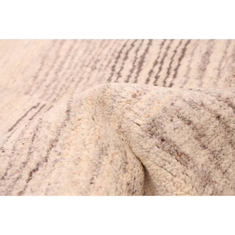 ECARPETGALLERY Hand-knotted Tangier Ivory Wool Rug - 5'3 x 8'0