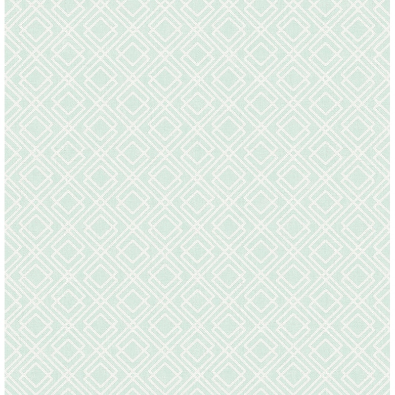 Chesapeake Napa Mint Geometric Wallpaper - 20.5in x 396in x 0.025in