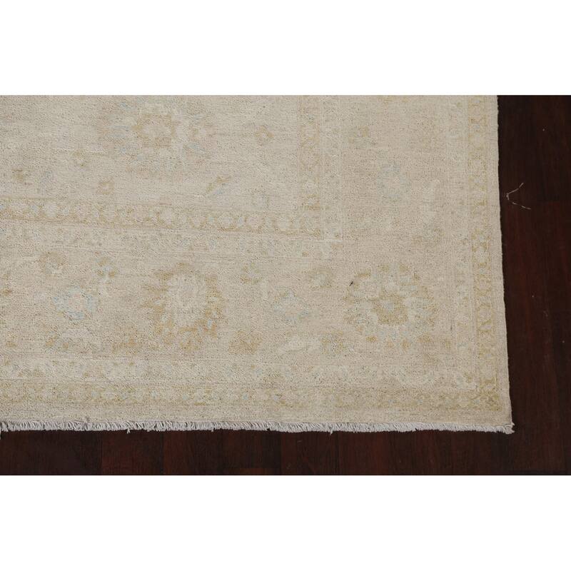 Vegetable Dye Wool Traditional Peshawar Chobi Area Rug Hand-knotted - 7'9" x 9'3"
