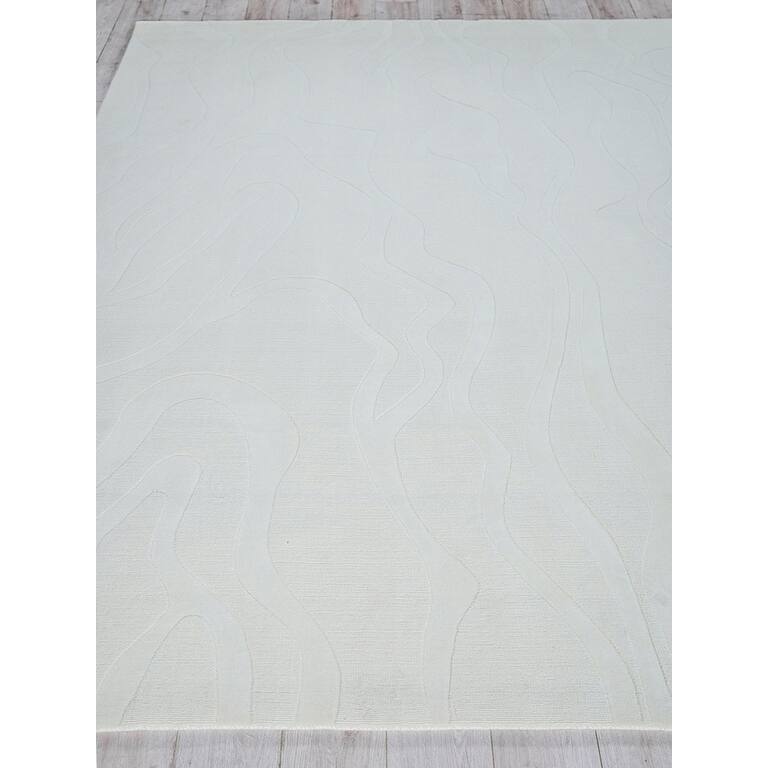 Exquisite Rugs Tempo Handmade Handloomed New Zealand Wool Ivory Area Rug