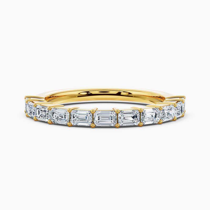 Auriya 14k Gold Emerald East-West Lab Grown Diamond Half Eternity Band 1.10 - 3.75 ct. tw. (F-G, VS) - 1.10 ct. wt. - 5.5 - Yellow