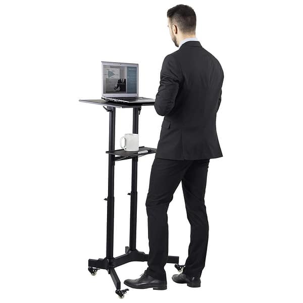 Shop Mount It Mobile Standing Height Desk Portable Podium And