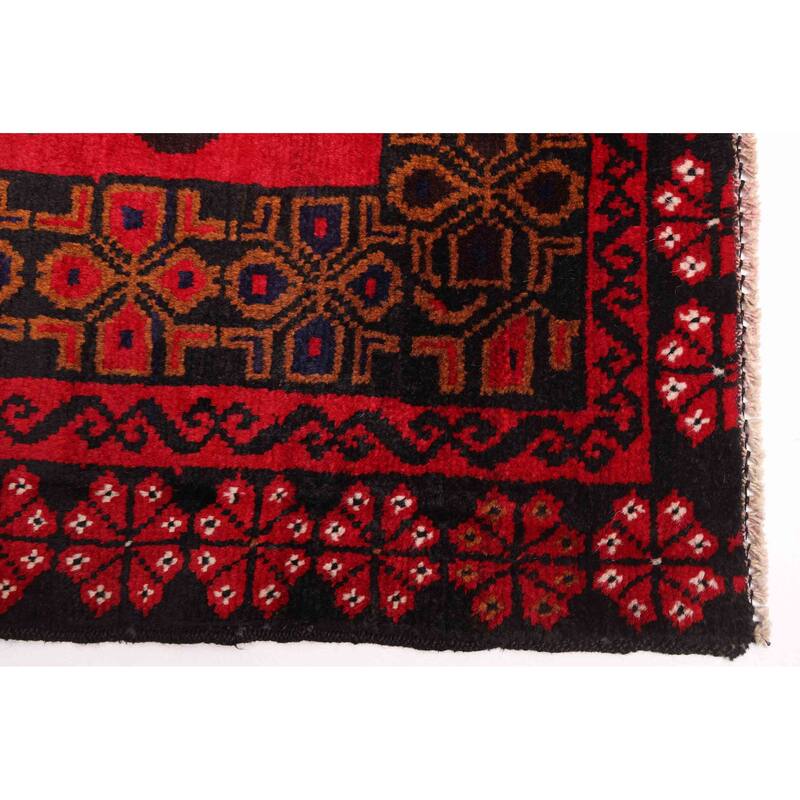 ECARPETGALLERY Hand-knotted Teimani Red Wool Rug - 3'5 x 6'1