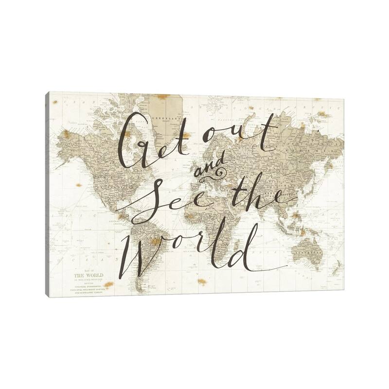iCanvas "Get Out and See the World" by Sara Zieve Miller Canvas Print