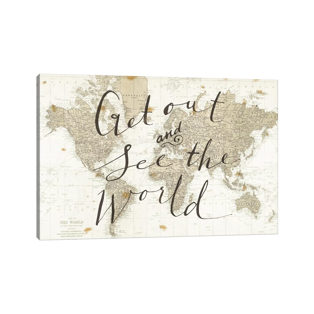 iCanvas "Get Out and See the World" by Sara Zieve Miller Canvas Print