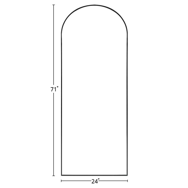 71" Arched Large Floor Full Length Mirror Free Standing