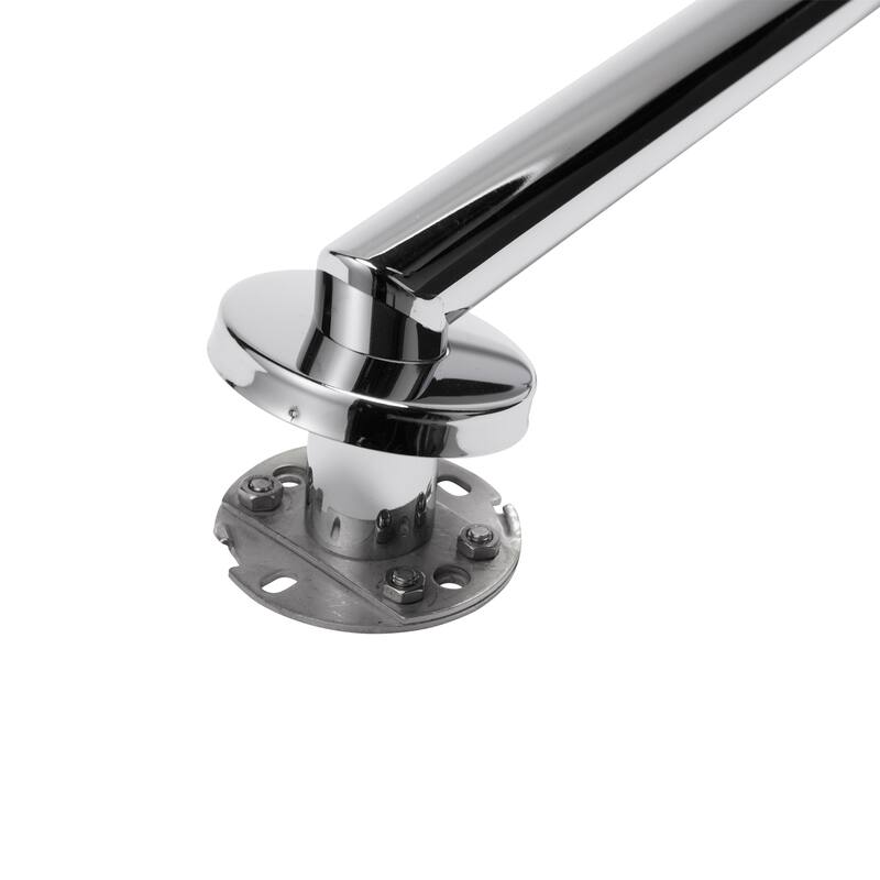 Croydex Angled 12In x 12In Modern Stainless Steel Grab Bar with Concealed Fittings, Chrome