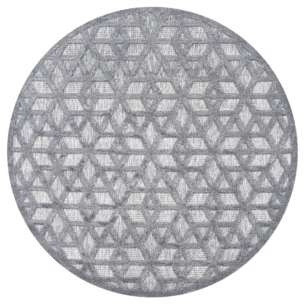 JONATHAN Y Peralta Neutral Geometric Indoor/Outdoor Area Rug