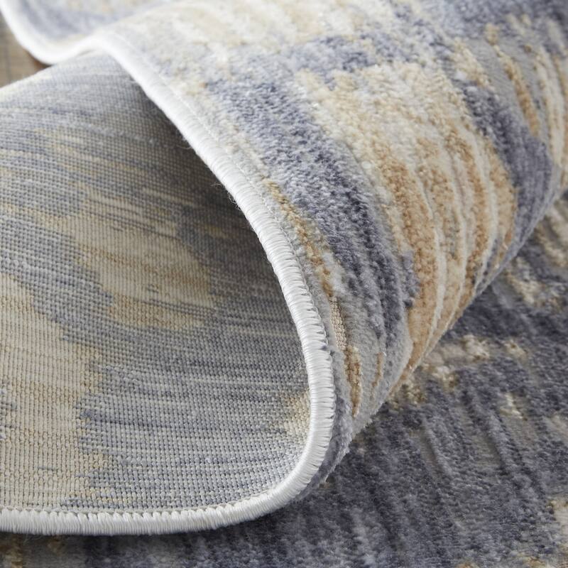 Wuwa Power Loomed Distressed Abstract Area Rug By HomeRoots - 8' Runner