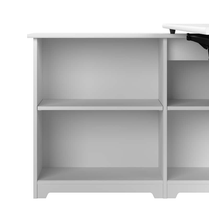 Bush Furniture Cabot 52W Standing Corner Desk with Shelves