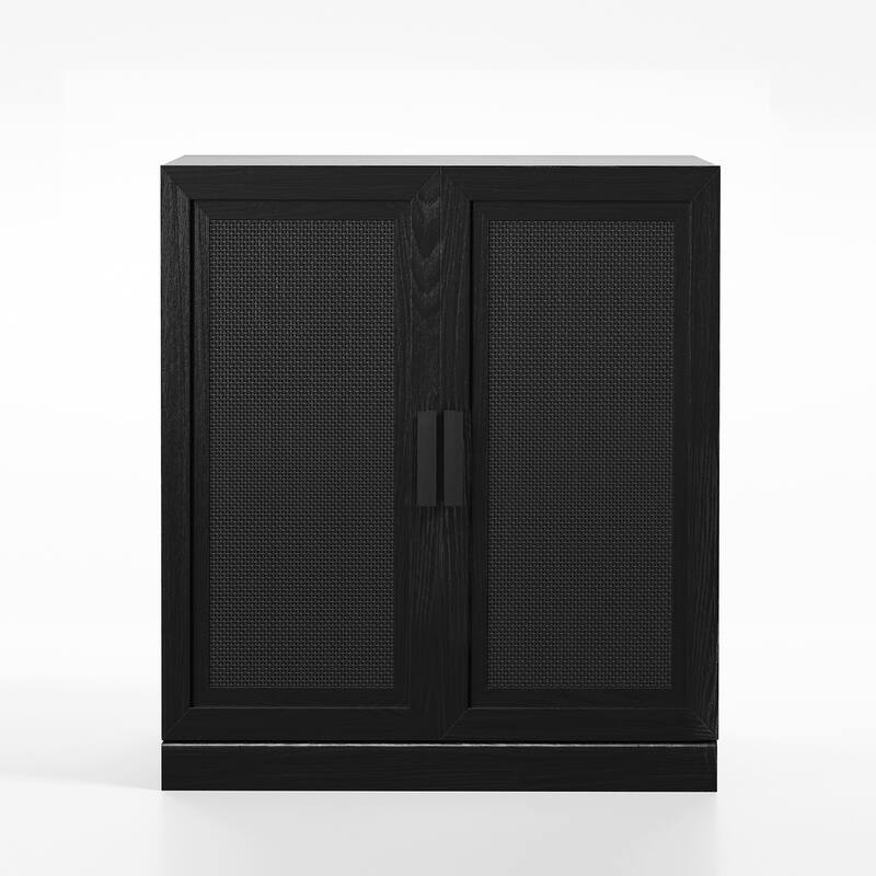 Modular Sideboard Cabinet with Storage Buffet Cabinet with Rattan Doors for Living Room Kitchen Dining Room Entryway