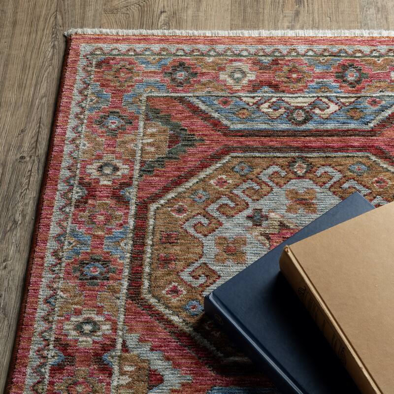 Style Haven Henretta Panel Medallion Fringe Edge Area Rug