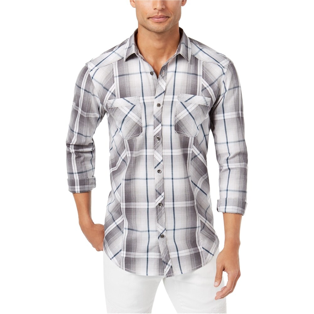 I N C Mens Harrison Button Up Shirt Casual Button Down Shirts